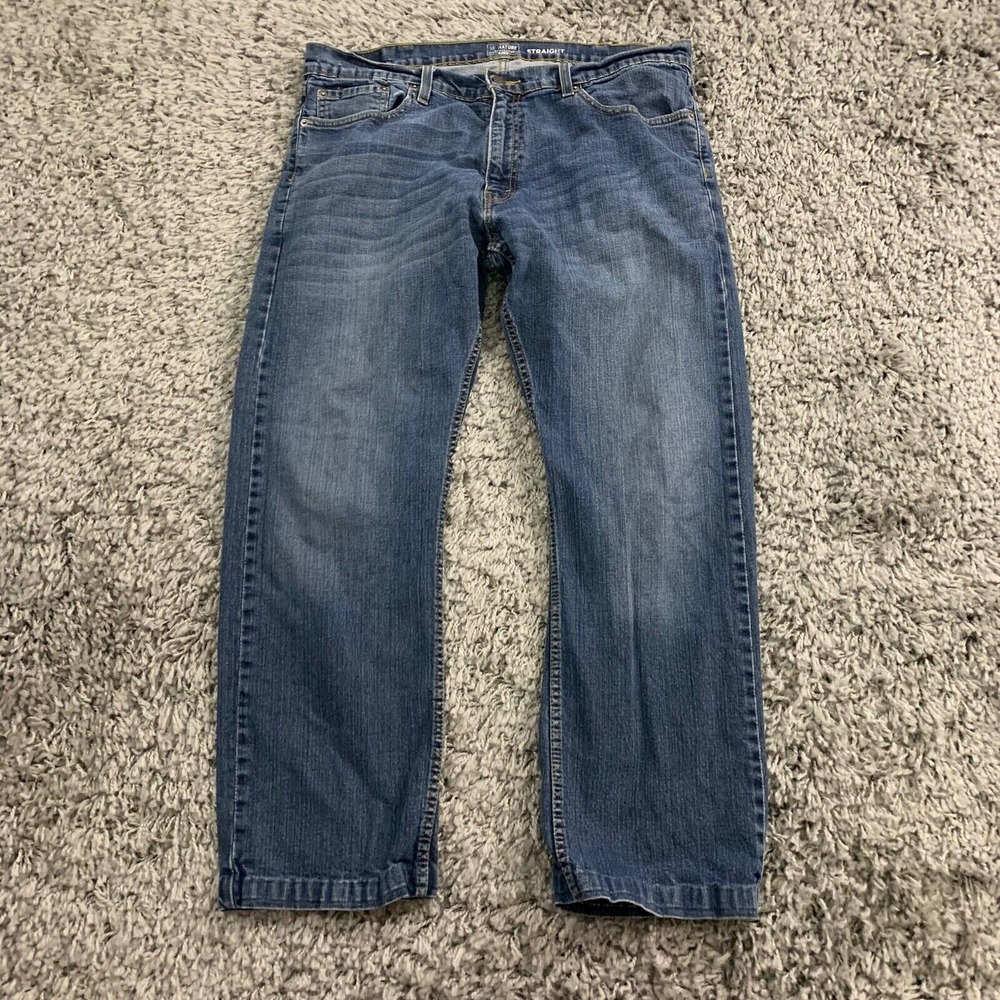 Levi Strauss Signature Mens‎ Straight Leg Jeans Blue Wash W38 L30